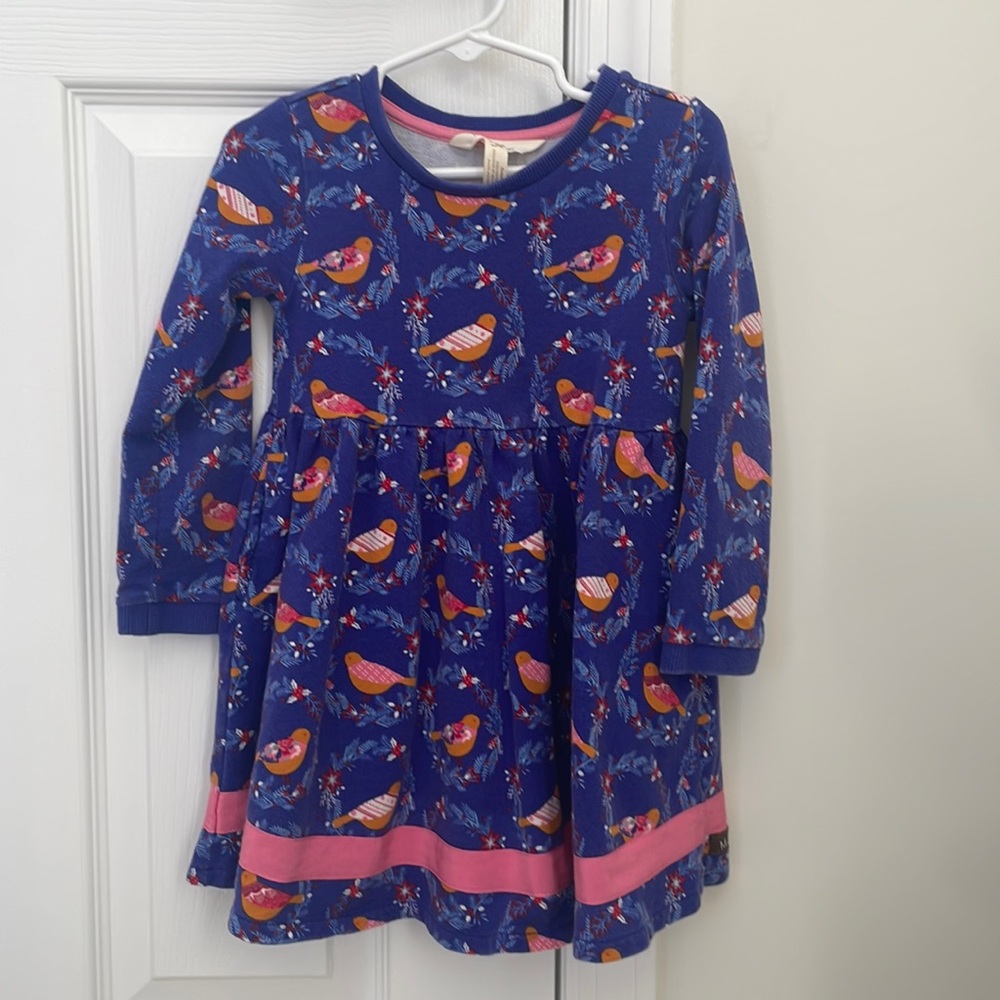 Matilda Jane Blue and Pink Bird Print Kids Dress